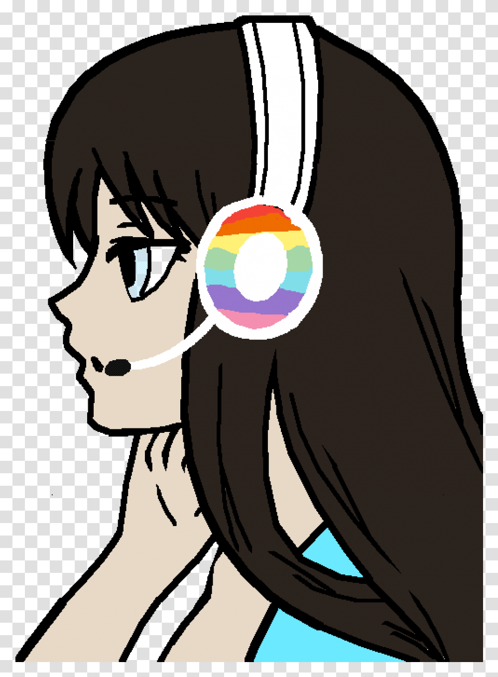 It Kinda Looks Like Mwa Except I Have Brown Eyes Gucci Anime Girl Easy To Draw, Face, Hair, Magnifying, Performer Transparent Png