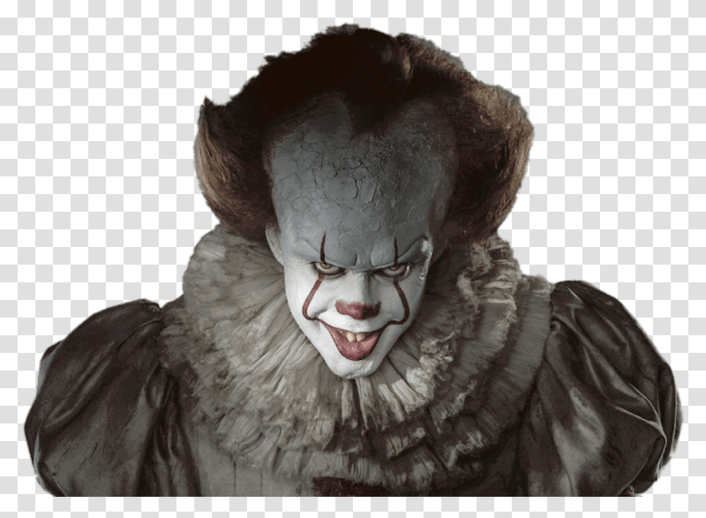 It Pennywise Close Up Guy That Plays It 2017, Performer, Person, Human, Clown Transparent Png