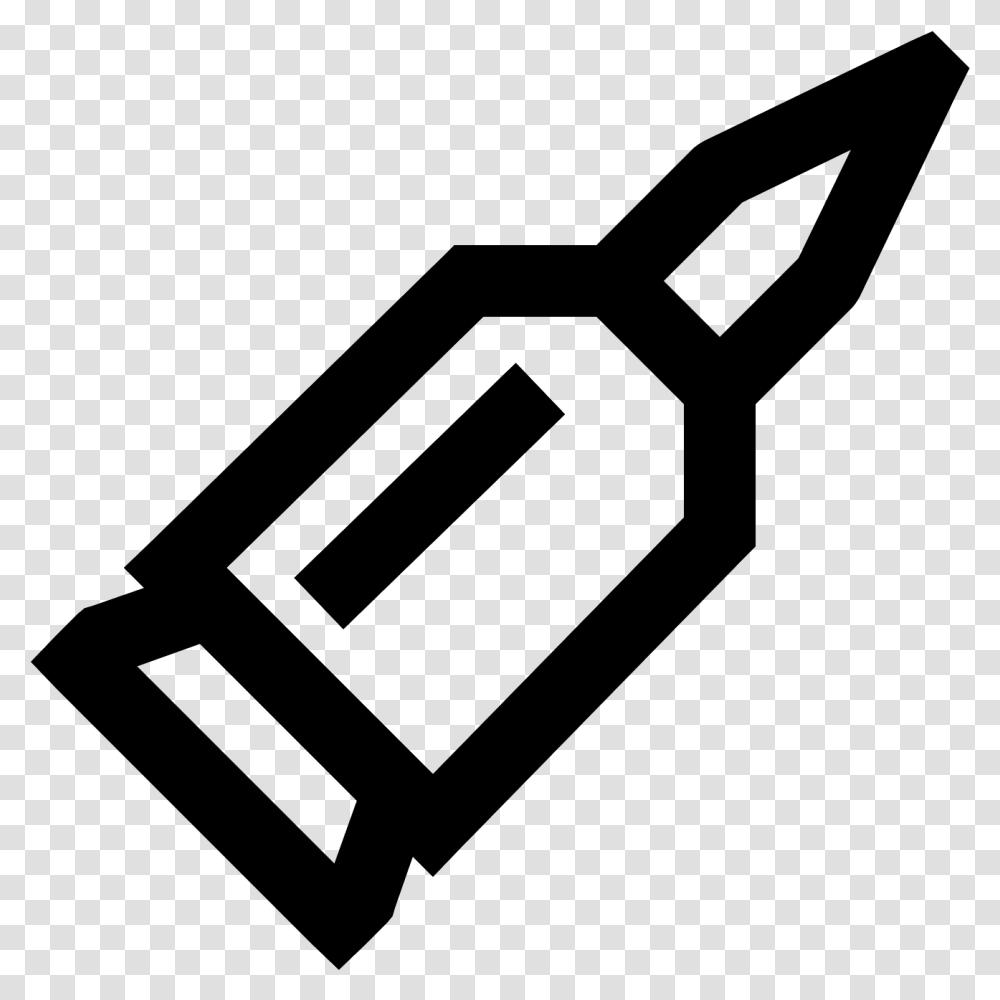 It's A Logo Of A Pointed Bullet Still In It's Casing Icon, Gray, World Of Warcraft Transparent Png