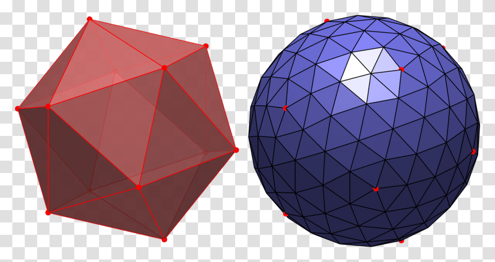 It's An Icosahedron Refined By Splitting Triangles Circle, Sphere, Crystal, Astronomy, Building Transparent Png