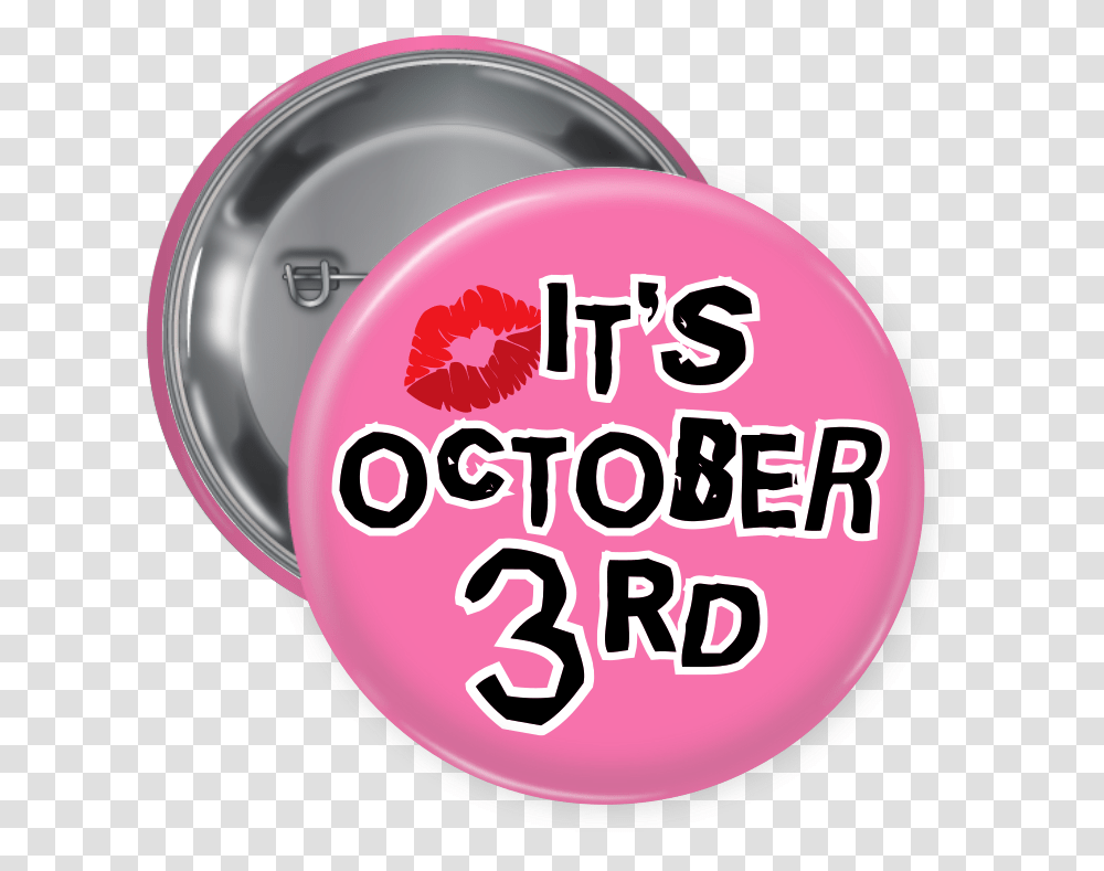 It's October Third Button Mean Girls Pin Button, Word, Plant, Purple Transparent Png