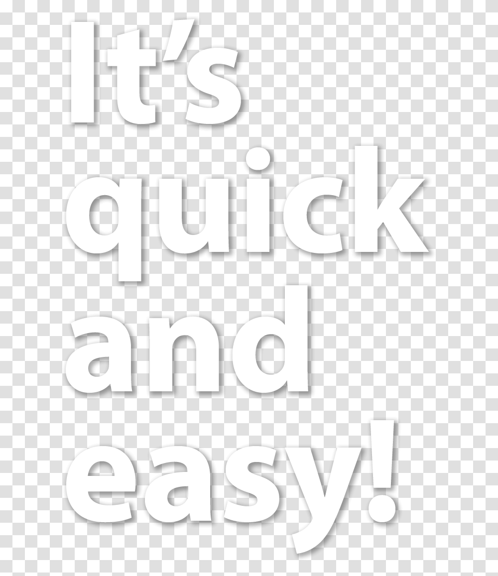 It's Quick And Easy Poster, Alphabet, Word, Number Transparent Png