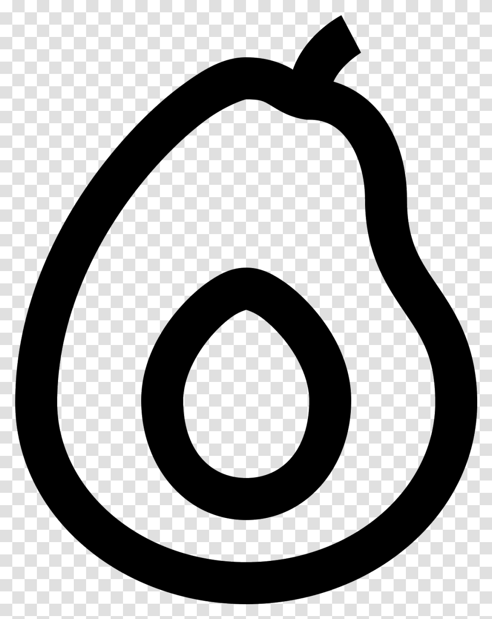 It's The Outline Of An Avocado That Has Been Cut In Aguacate Blanco Y Negro, Gray, World Of Warcraft Transparent Png