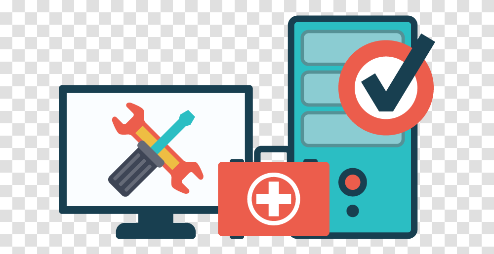 It Services Pc Troubleshooting Graphic Pc Troubleshooting, First Aid, Airplane, Aircraft, Vehicle Transparent Png