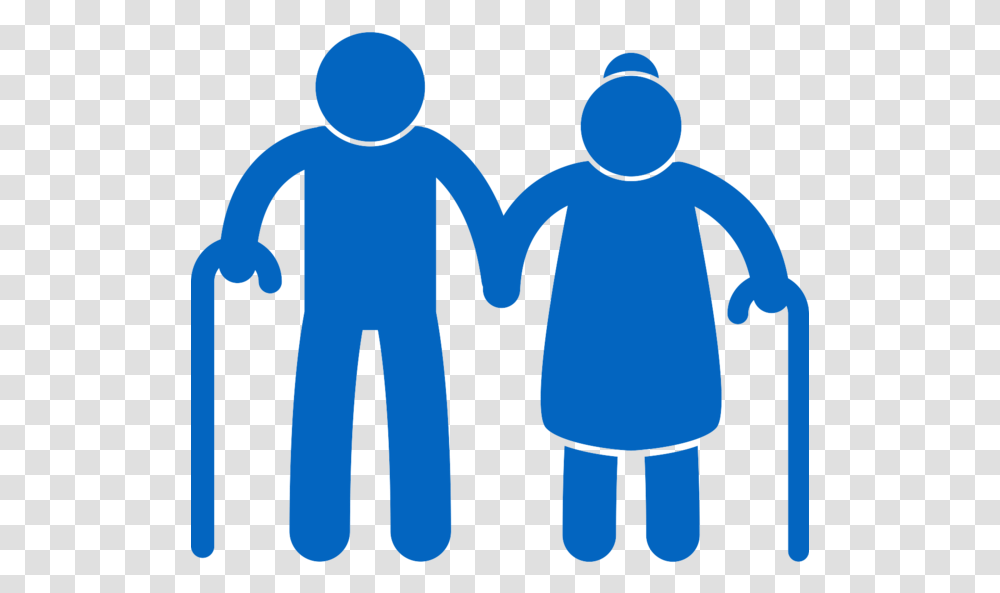 It Would Address Social Isolation While Giving The Old People Icon Blue, Hand, Holding Hands Transparent Png