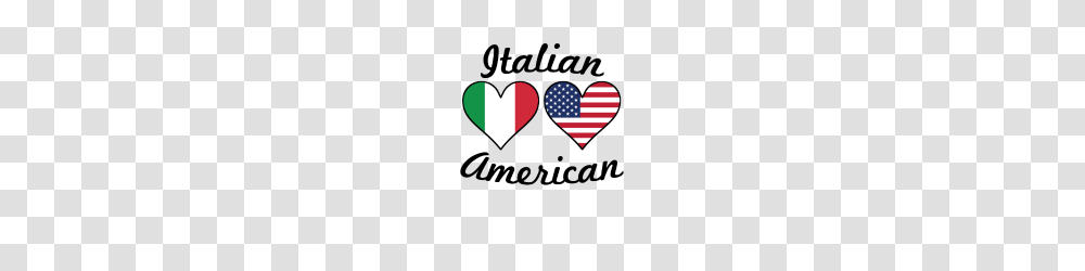Italian American Flag Hearts Transparent Png