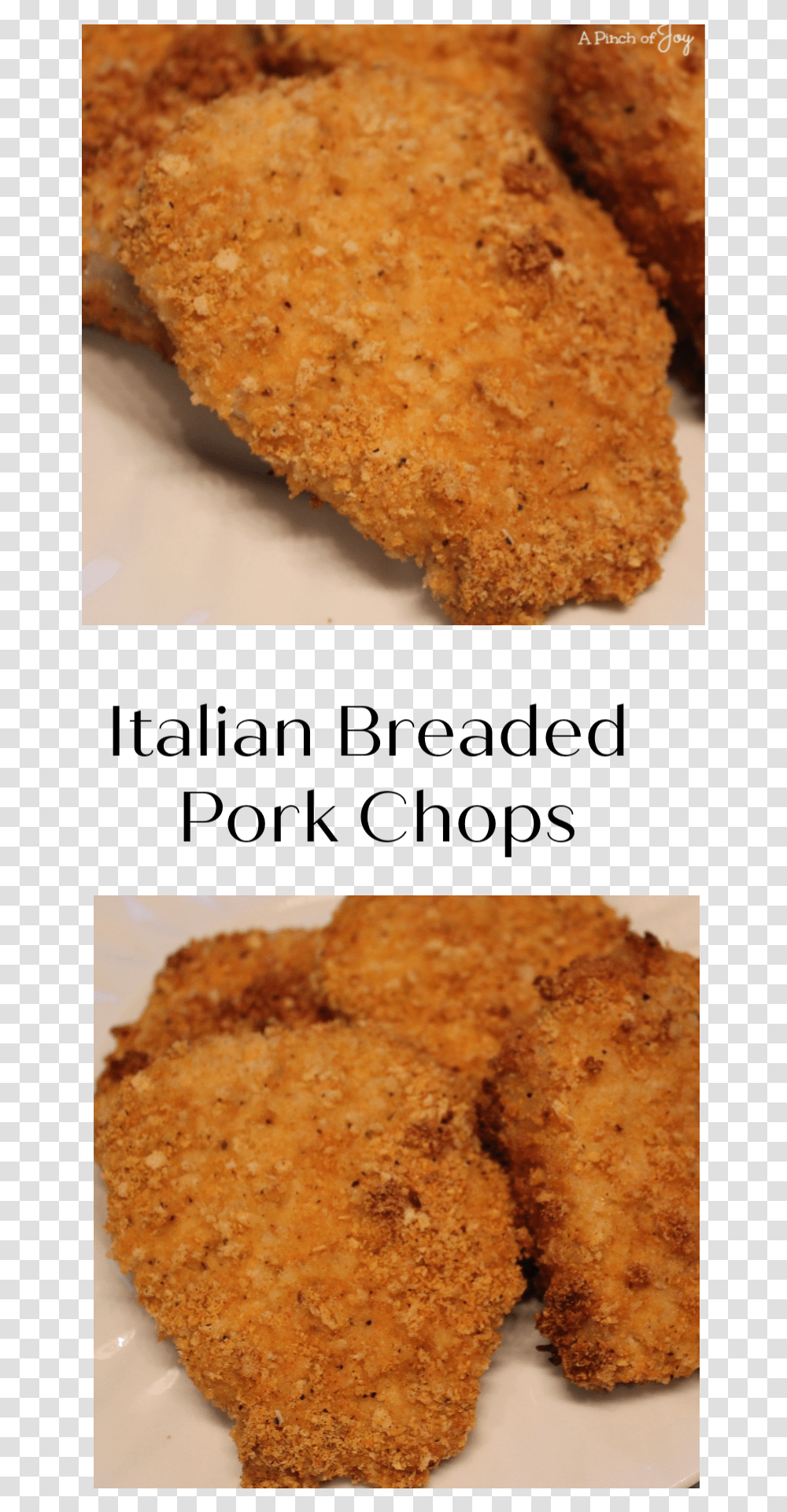 Italian Breaded Pork Chops A Pinch Of Joy Cutlet, Nuggets, Fried Chicken, Food Transparent Png