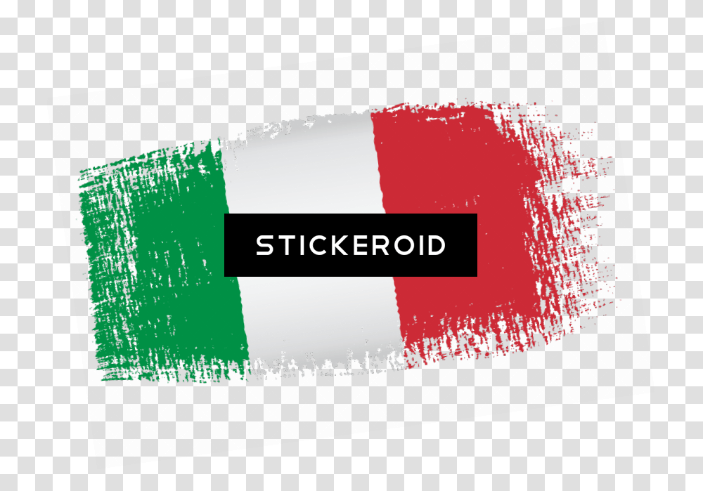 Italian Flag Brush Effect Flag, Business Card, Paper, Pill Transparent Png