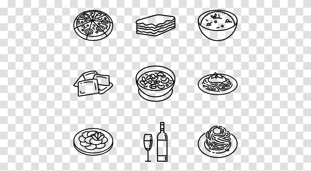 Italian Food Food Vector Icons, Gray, World Of Warcraft Transparent Png