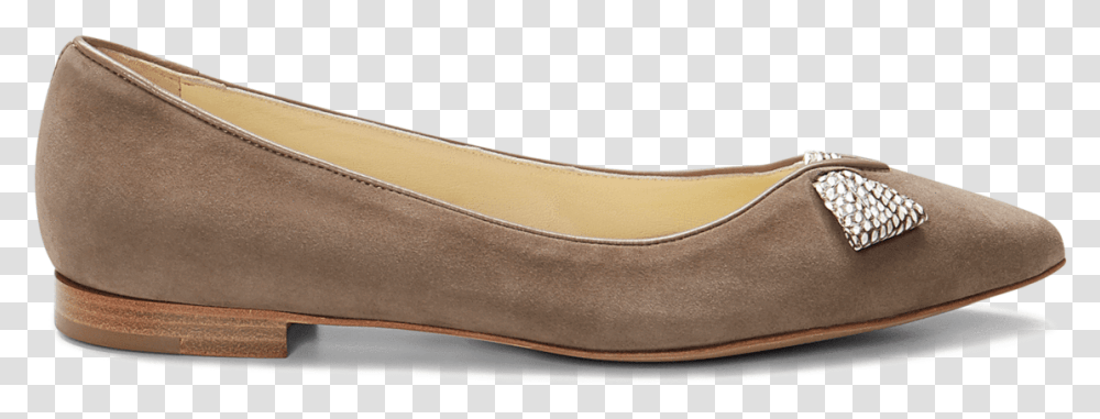 Italian Made Pointed Toe Lana Flat In Taupe Suede Ballet Flat, Apparel, Shoe, Footwear Transparent Png