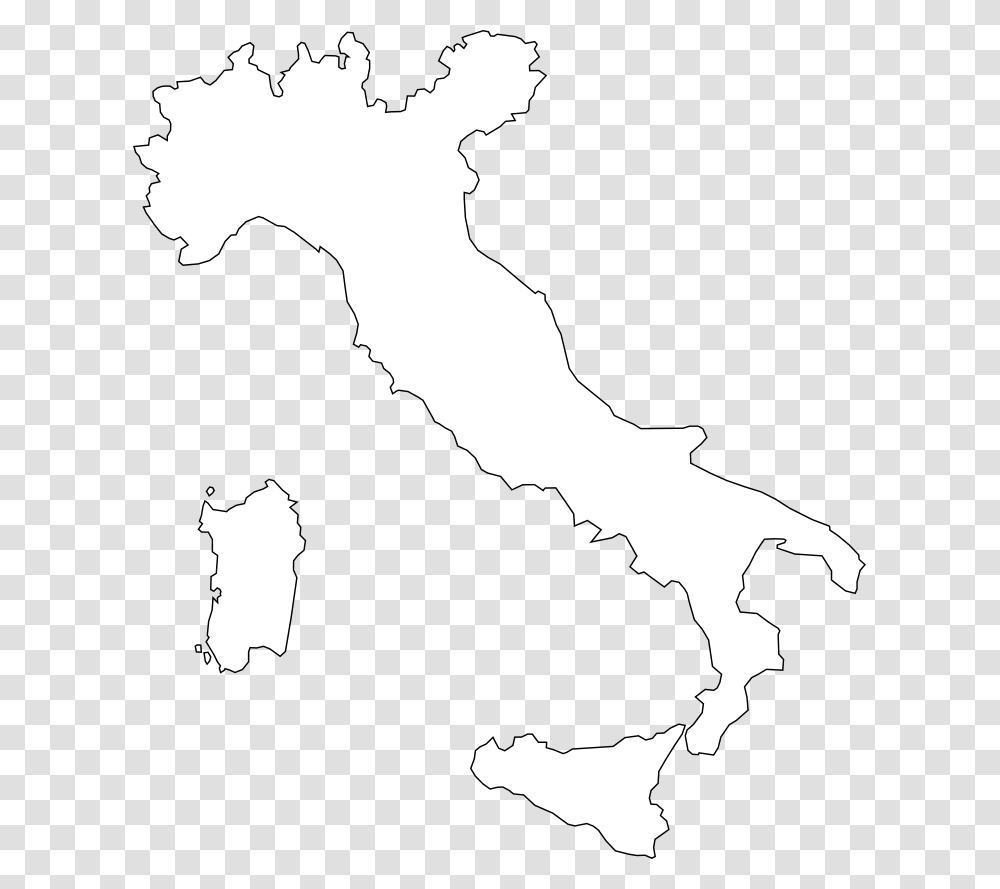 Italy Flag Clipart Map Of Italy, Diagram, Plot, Atlas Transparent Png