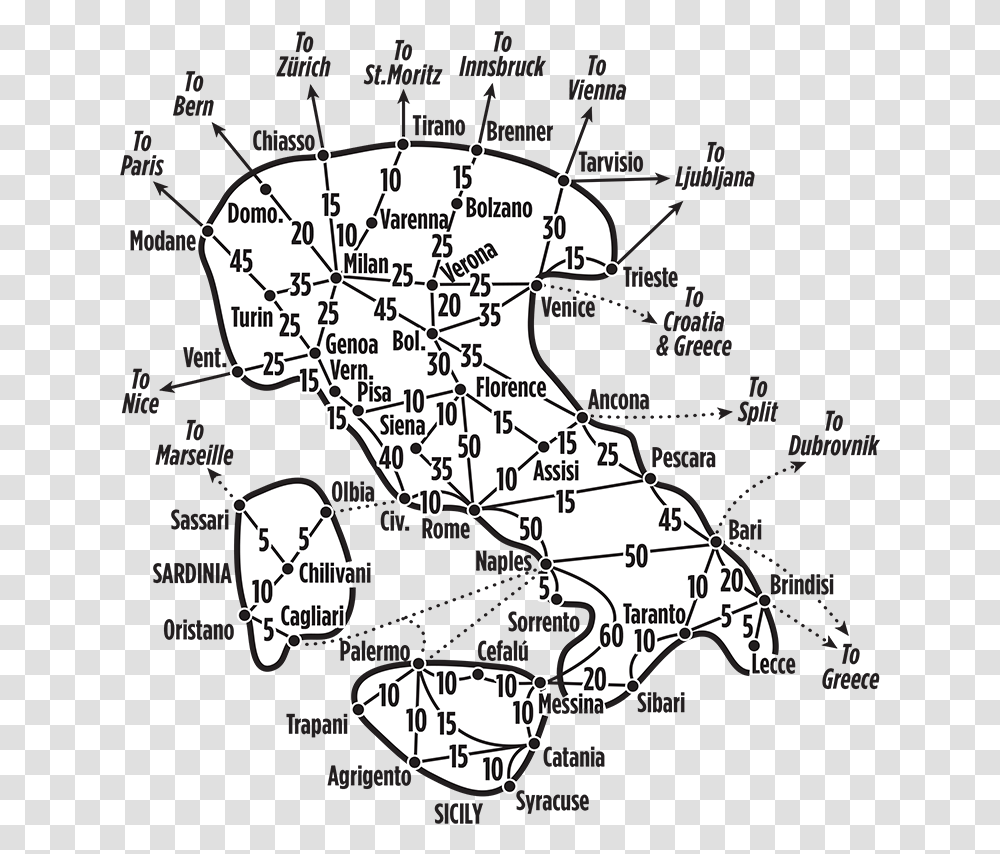 Italy Map, Diagram, Plot, Atlas Transparent Png