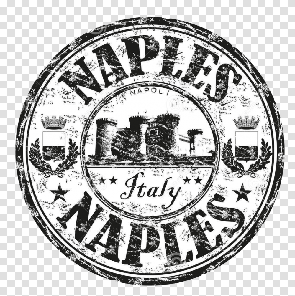 Italy Naples Stamp, Clock Tower, Bird, Emblem Transparent Png