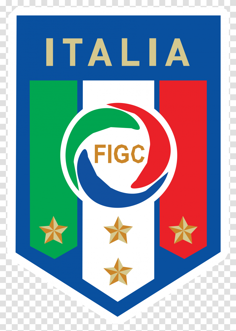 Italy National Football Team Logo Crest, First Aid, Star Symbol, Trademark Transparent Png