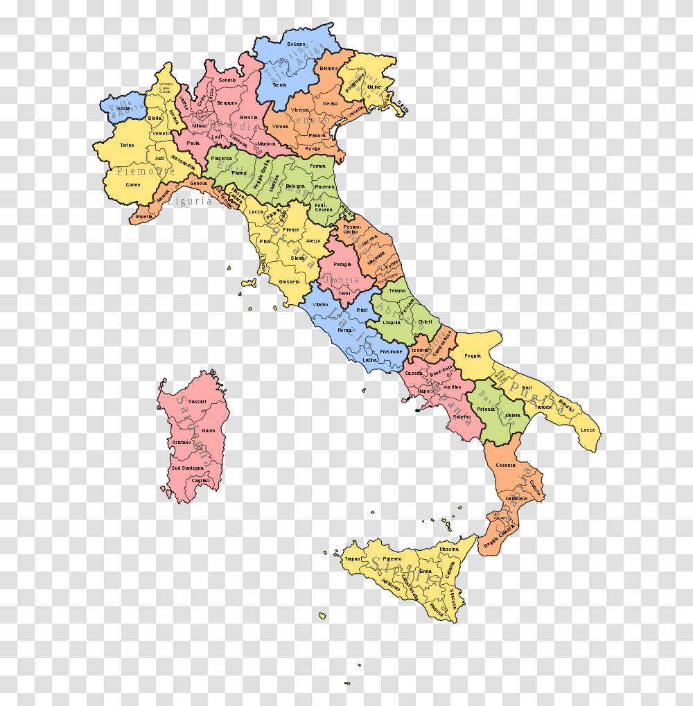 Italy Province, Map, Diagram, Plot, Atlas Transparent Png