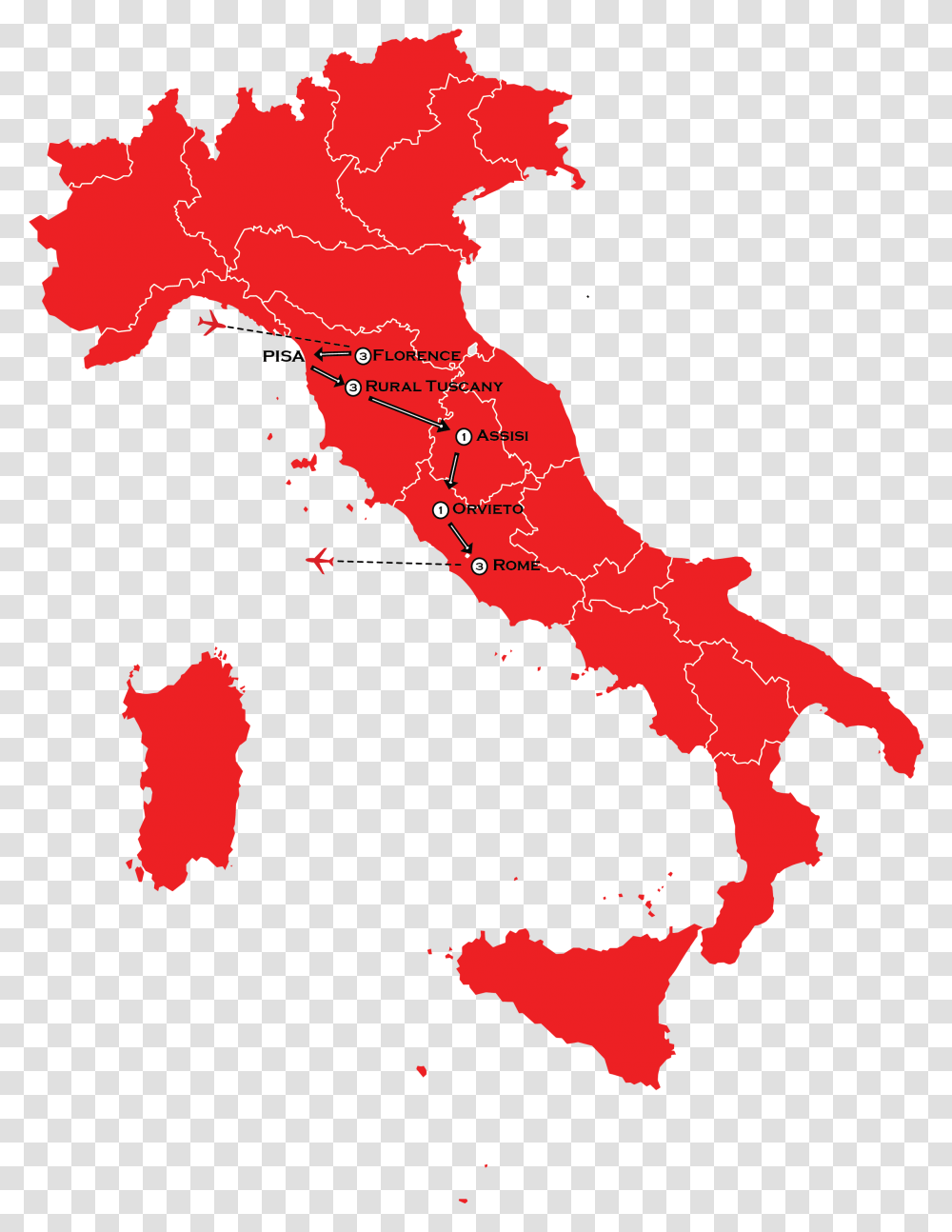 Italy Regions Sacred Heart Eat And Drink Like A European Italy Map Gray, Mountain, Outdoors, Nature, Volcano Transparent Png