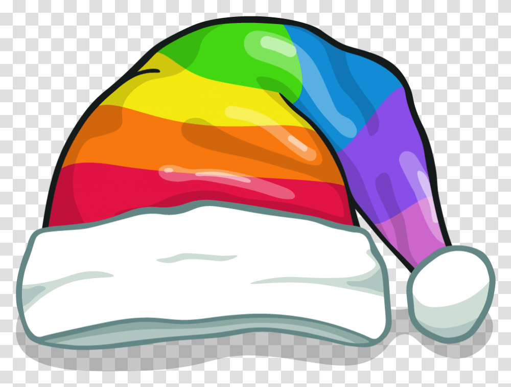 Item Detail Rainbow Santa Hat Itembrowser Itembrowser Christmas Hat Cartoon, Cream, Dessert, Food, Sweets Transparent Png