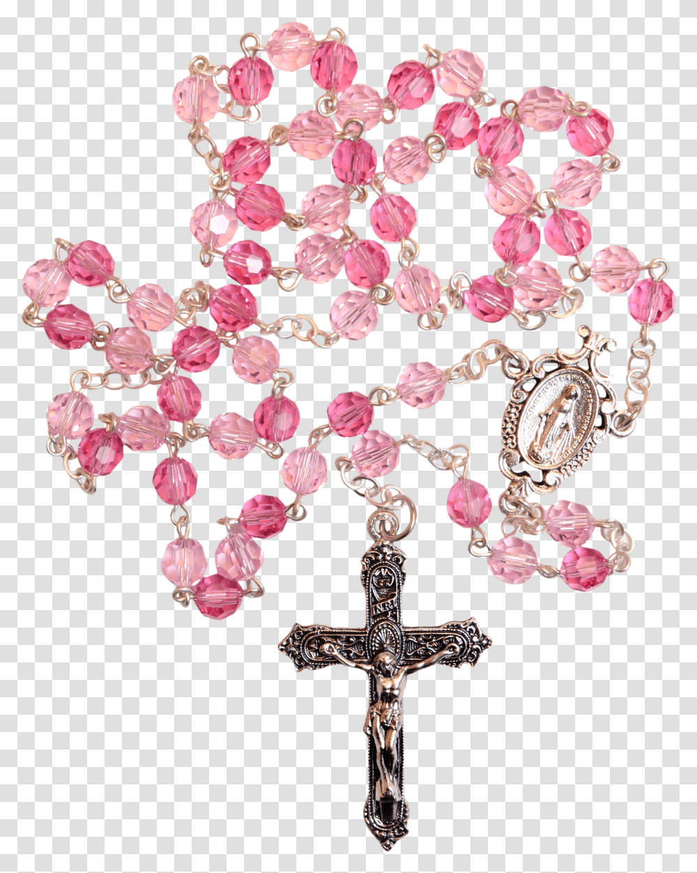 Item Pink Crystal Gold Rosary 2069x2608 Clipart Rosary Beads Background Transparent Png