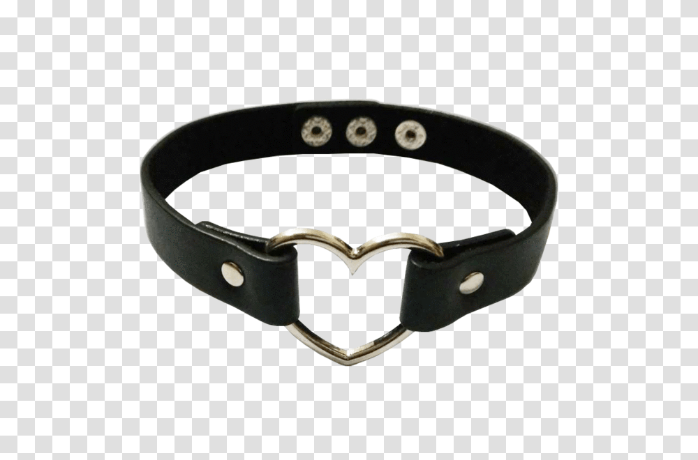 Itgirl Shop Heart Shaped Ring Leather Choker, Belt, Accessories, Accessory, Buckle Transparent Png