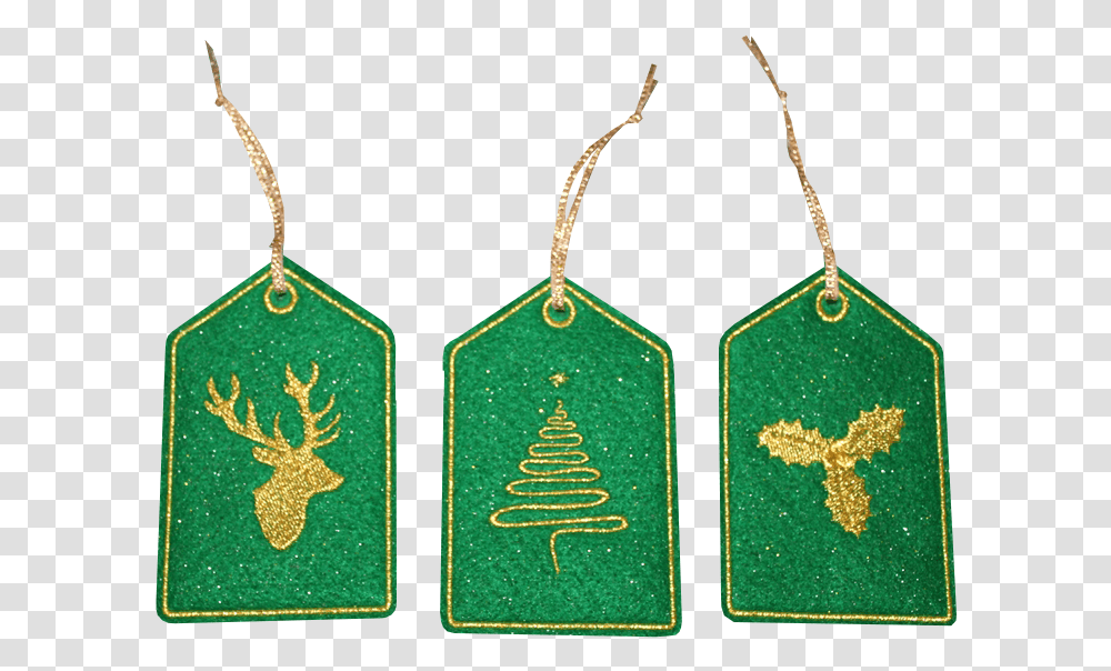 Ith Golden Christmas Gift Tags 4x4 Earrings, Accessories, Accessory, Jewelry Transparent Png