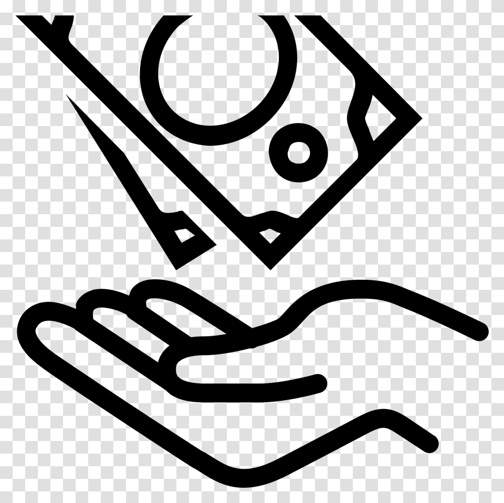 Itquots A Logo Of A Hand On The Bottom With Money Falling Refund Icon, Gray, World Of Warcraft Transparent Png