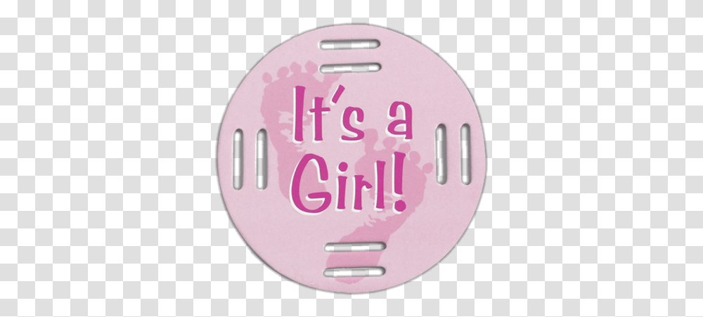Its A Girl Fobbie Badge, Chair, Symbol, Text, Word Transparent Png