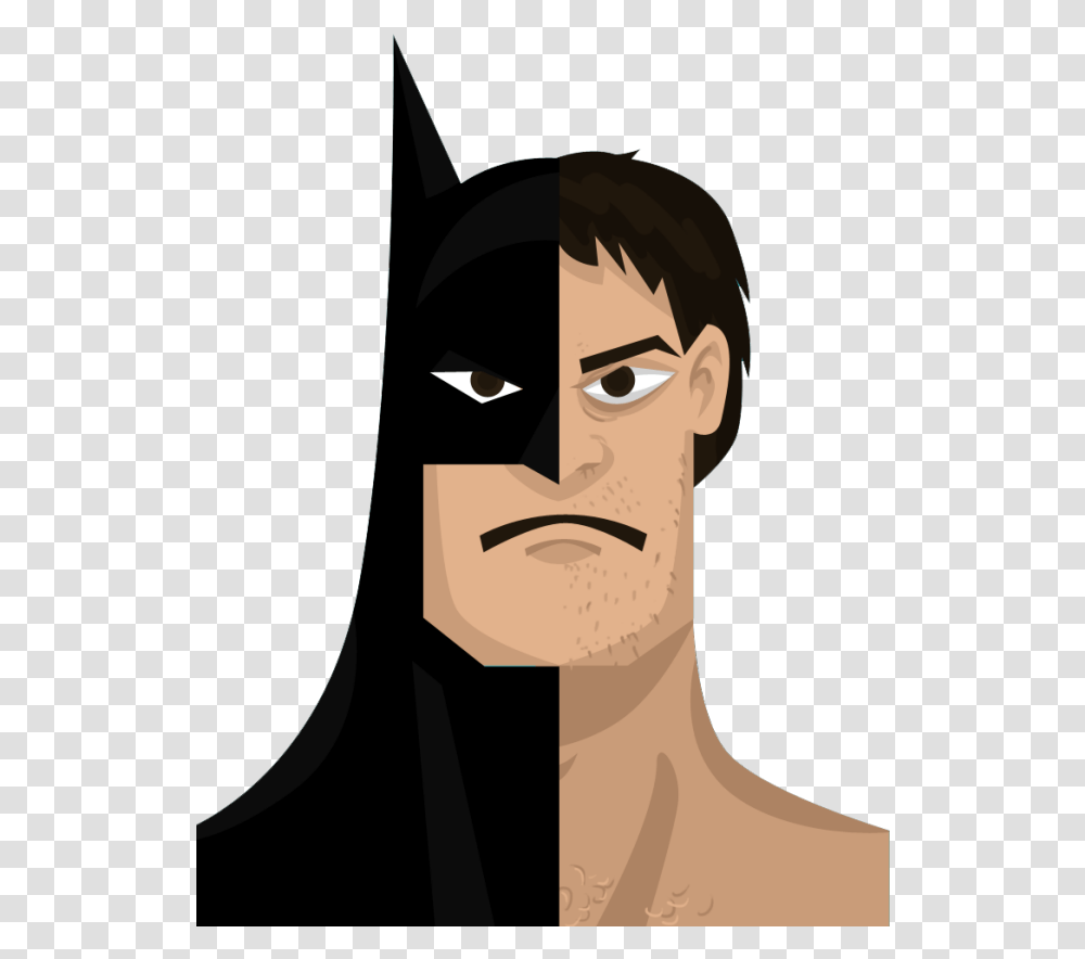 Its Easy To Figure Out Who Batman Is Cartoon, Face, Head, Portrait, Photography Transparent Png