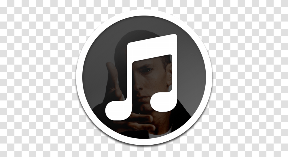 Itunes Black Eminem Icon 1024x1024px Hair Design, Face, Person, Text, Alphabet Transparent Png