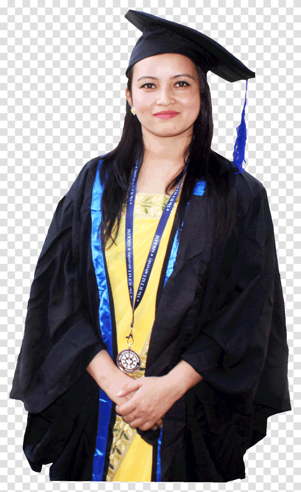 Iu Sikkim Ma Degree Uniform In India, Graduation, Person, Human, Gold Transparent Png