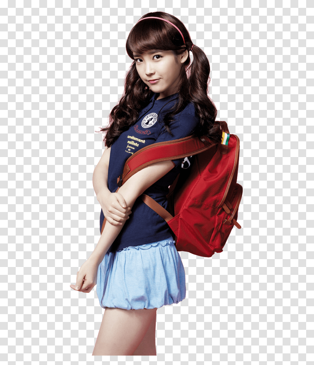 Iu With Red Backpack, Person, Costume, Sleeve Transparent Png