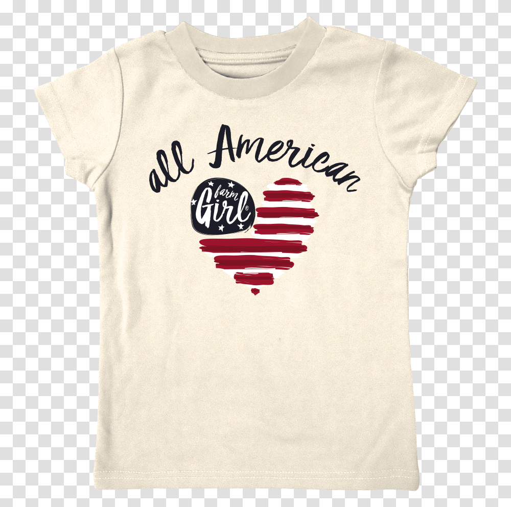 Ivory All American Girl Tee Active Shirt, Apparel, T-Shirt, Sleeve Transparent Png