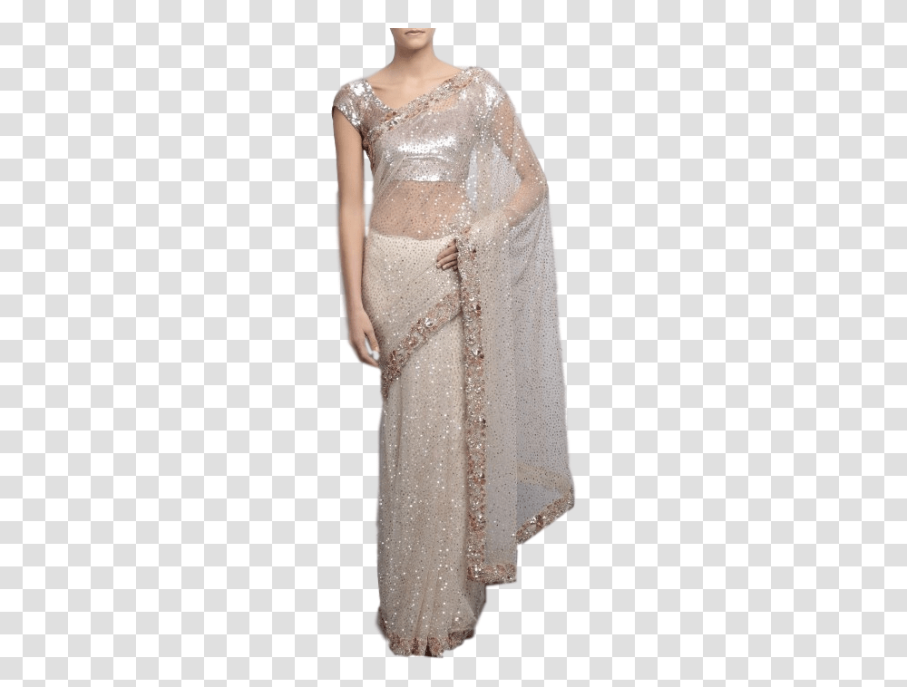 Ivory Colour Saree, Apparel, Evening Dress, Robe Transparent Png