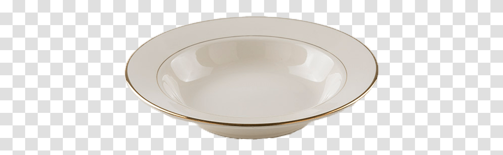 Ivory W Gold Rim Soup Bowl Ceramic, Porcelain, Pottery, Mixing Bowl Transparent Png