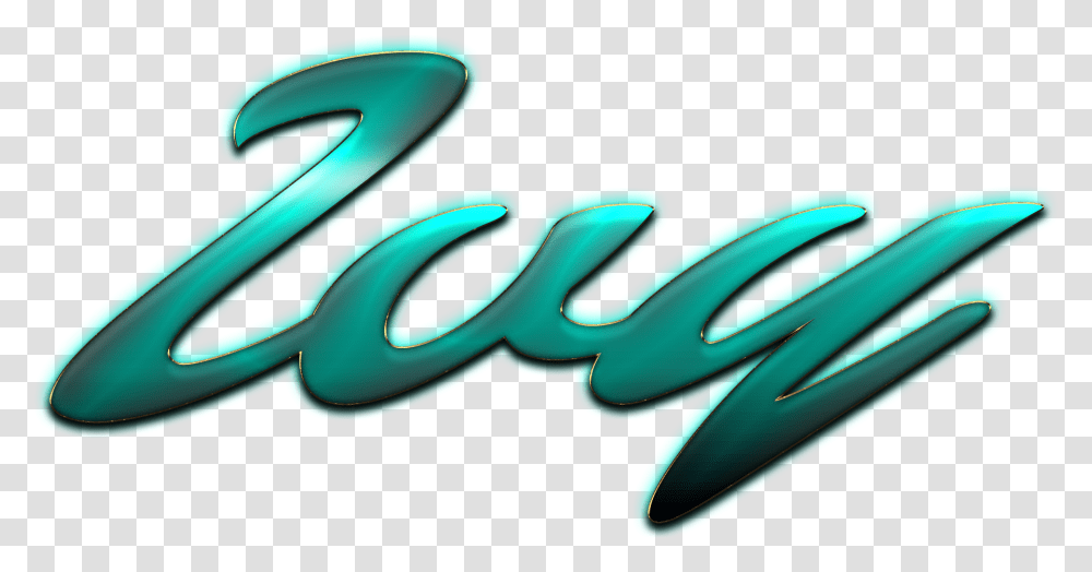 Ivy Name Logo Graphic Design, Neon, Light, Scissors, Blade Transparent Png