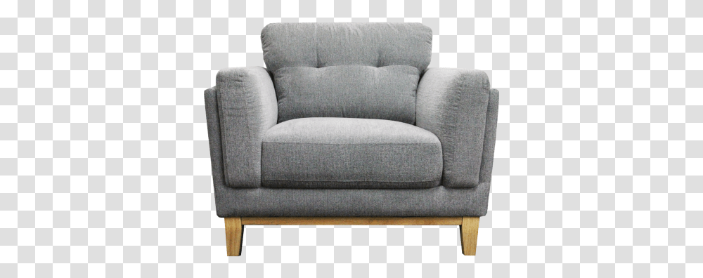 Ivy Single Seater Sofa Single Grey Sofa, Furniture, Armchair, Couch Transparent Png