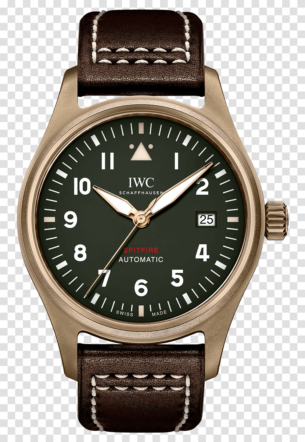 Iwc Pilot Spitfire Automatic Bronze, Wristwatch Transparent Png