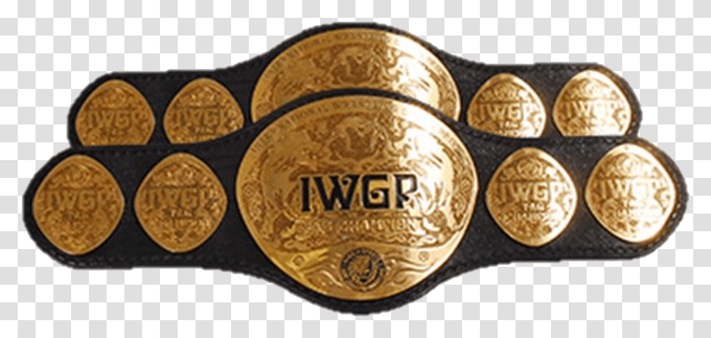 Iwgp Tag Team Championship Download Iwgp Tag Team Championship Replica, Gold, Trophy, Buckle, Gold Medal Transparent Png
