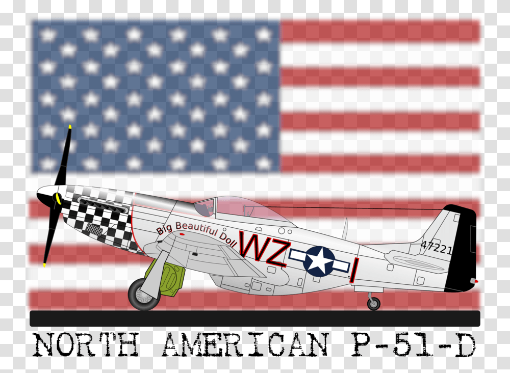 Iwo Jima Download P 51 Pin Up, Flag, Airplane, Aircraft Transparent Png