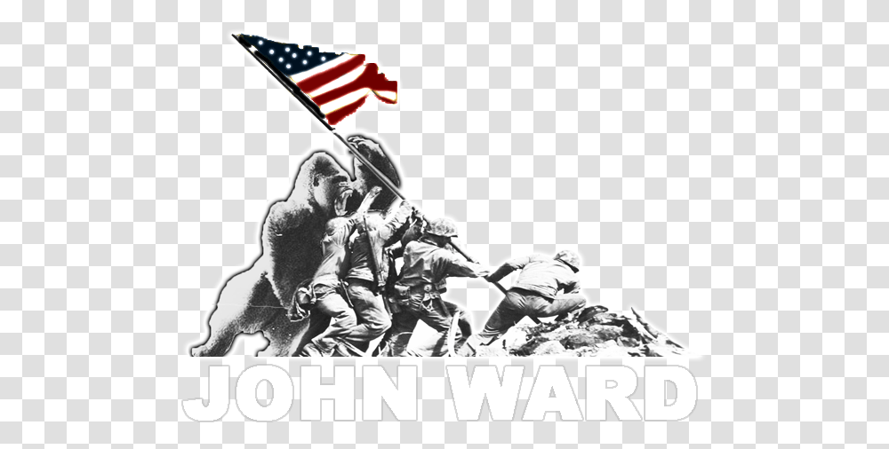 Iwo Jima Flag Raising, Person, Human, American Flag Transparent Png
