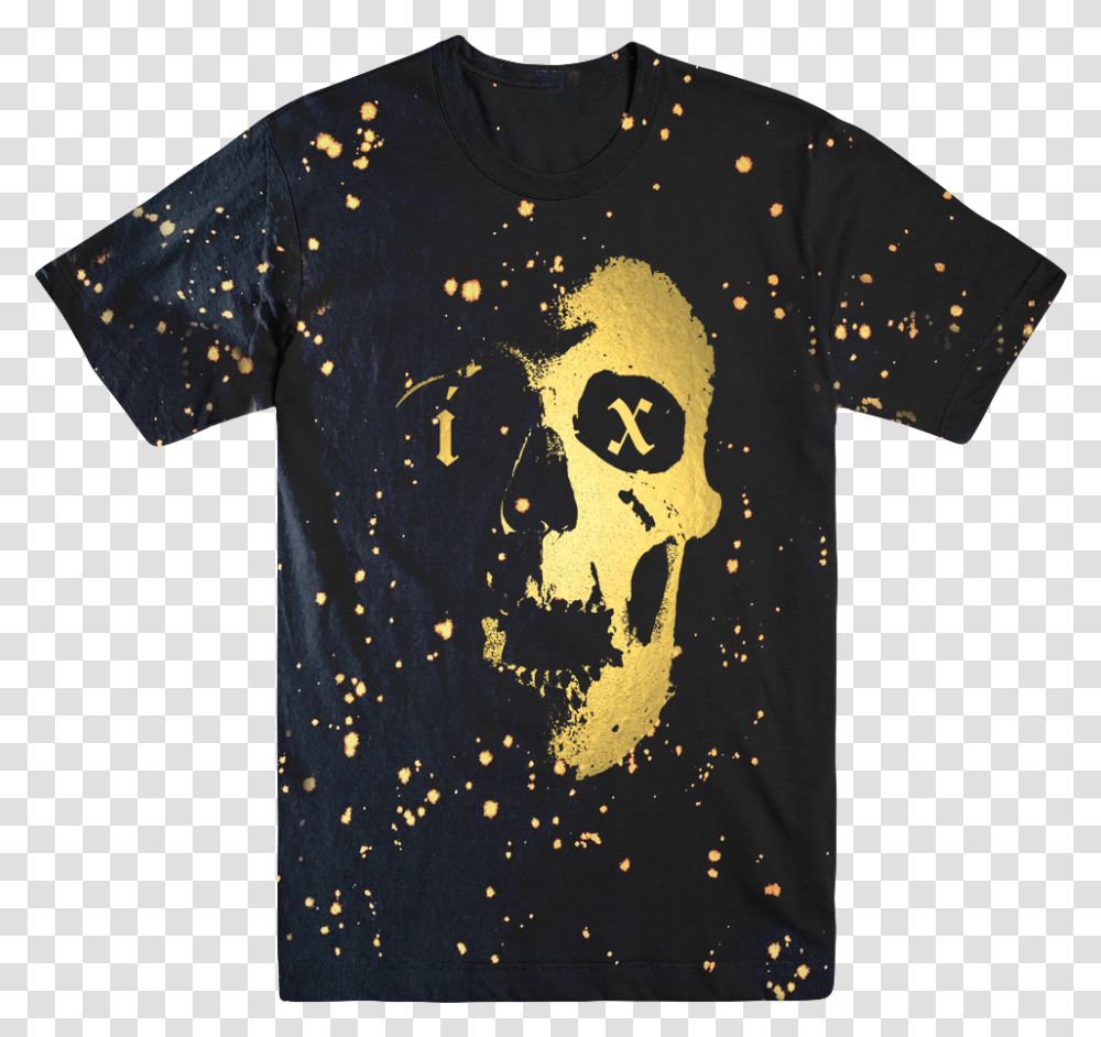 Ix Skull Bleach Speckle TeeClass Lazyload Lazyload Skull, Apparel, T-Shirt Transparent Png