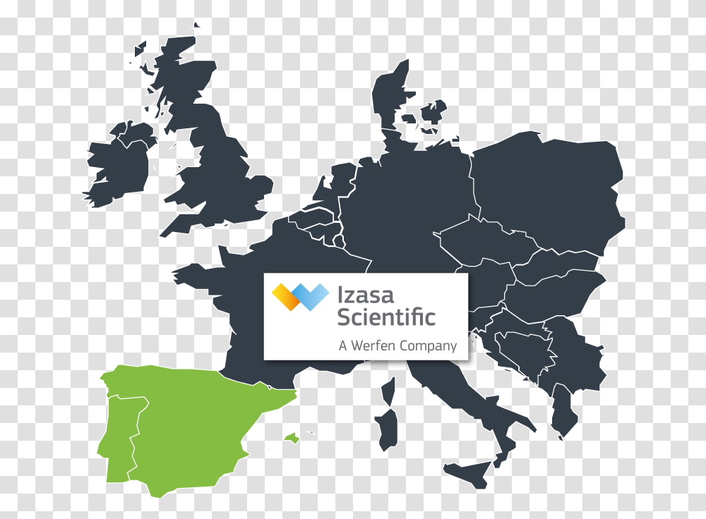Izasa Scientific And Denssolutions Announce New Partnership Western Europe Map Icon, Diagram, Plot, Atlas, Nature Transparent Png