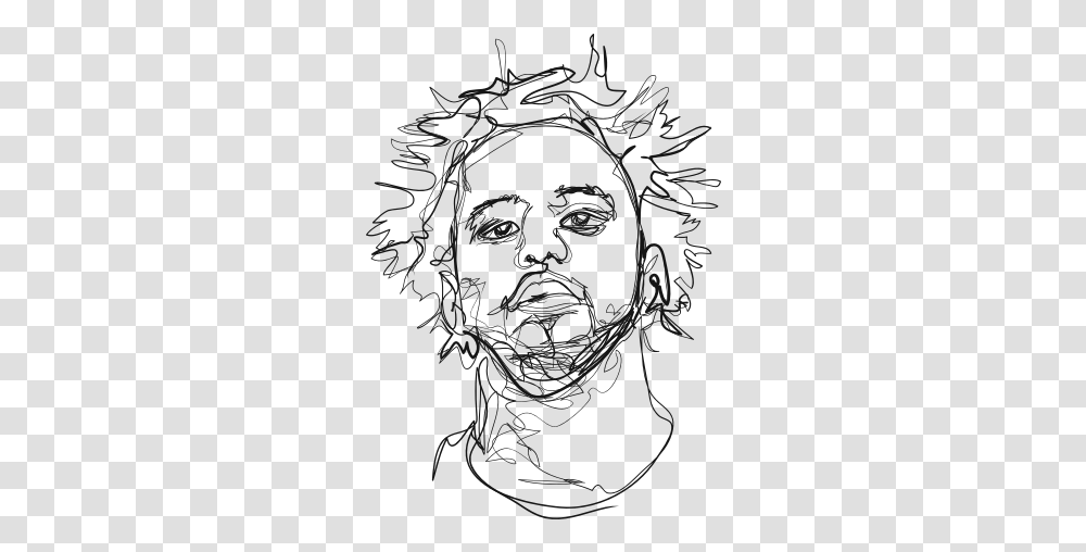 J Cole, Stencil Transparent Png