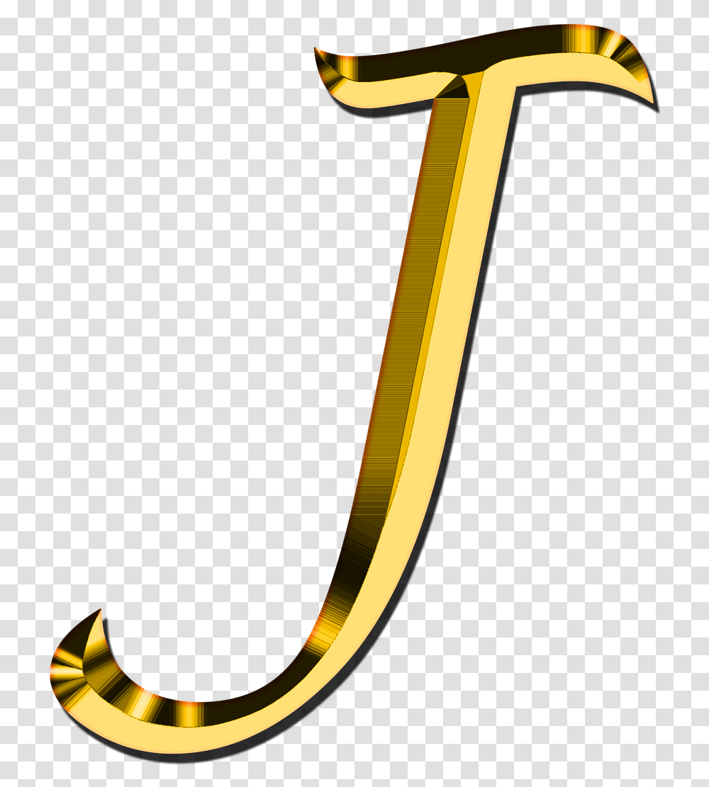 J Letter Images Letter J Gold, Symbol, Weapon, Weaponry, Sword Transparent Png
