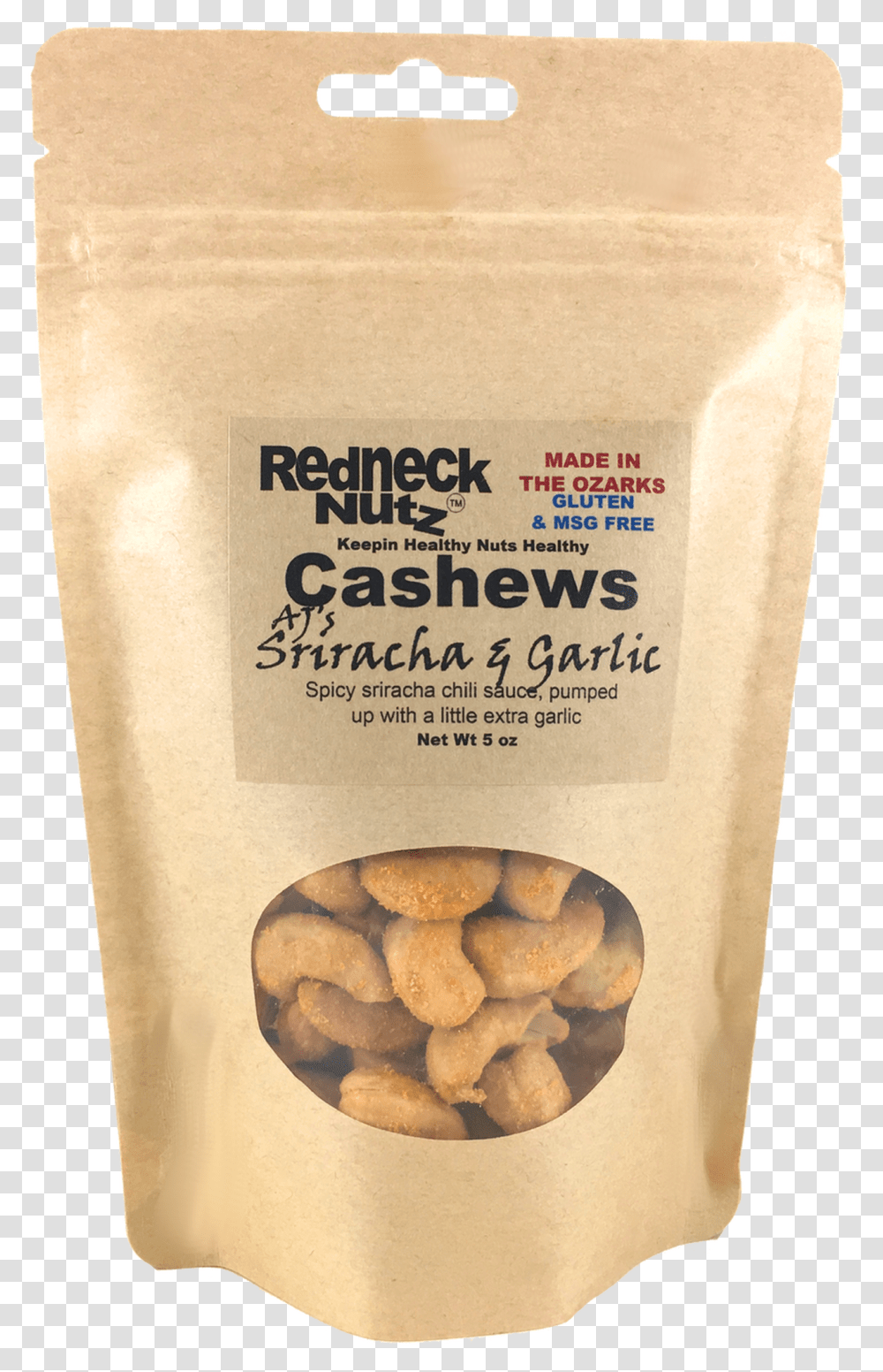 J S Sriracha Amp Garlic Cashews 5oz Resealable Pouch, Book, Plant, Nut, Vegetable Transparent Png