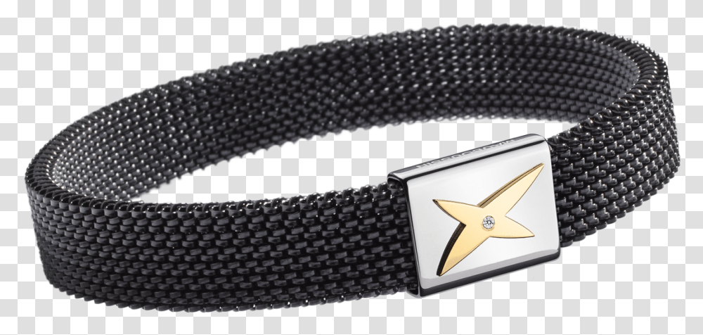 J Te Kiff Wristband Black And Gold Steel Diamond Mauboussin Bracelet Titane, Belt, Accessories, Accessory, Buckle Transparent Png