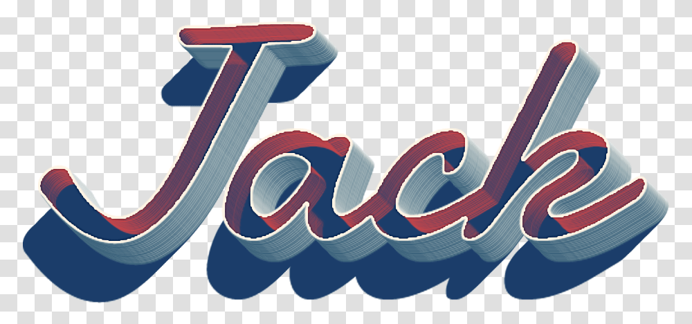 Jack 3d Letter Name Calligraphy, Paper Transparent Png