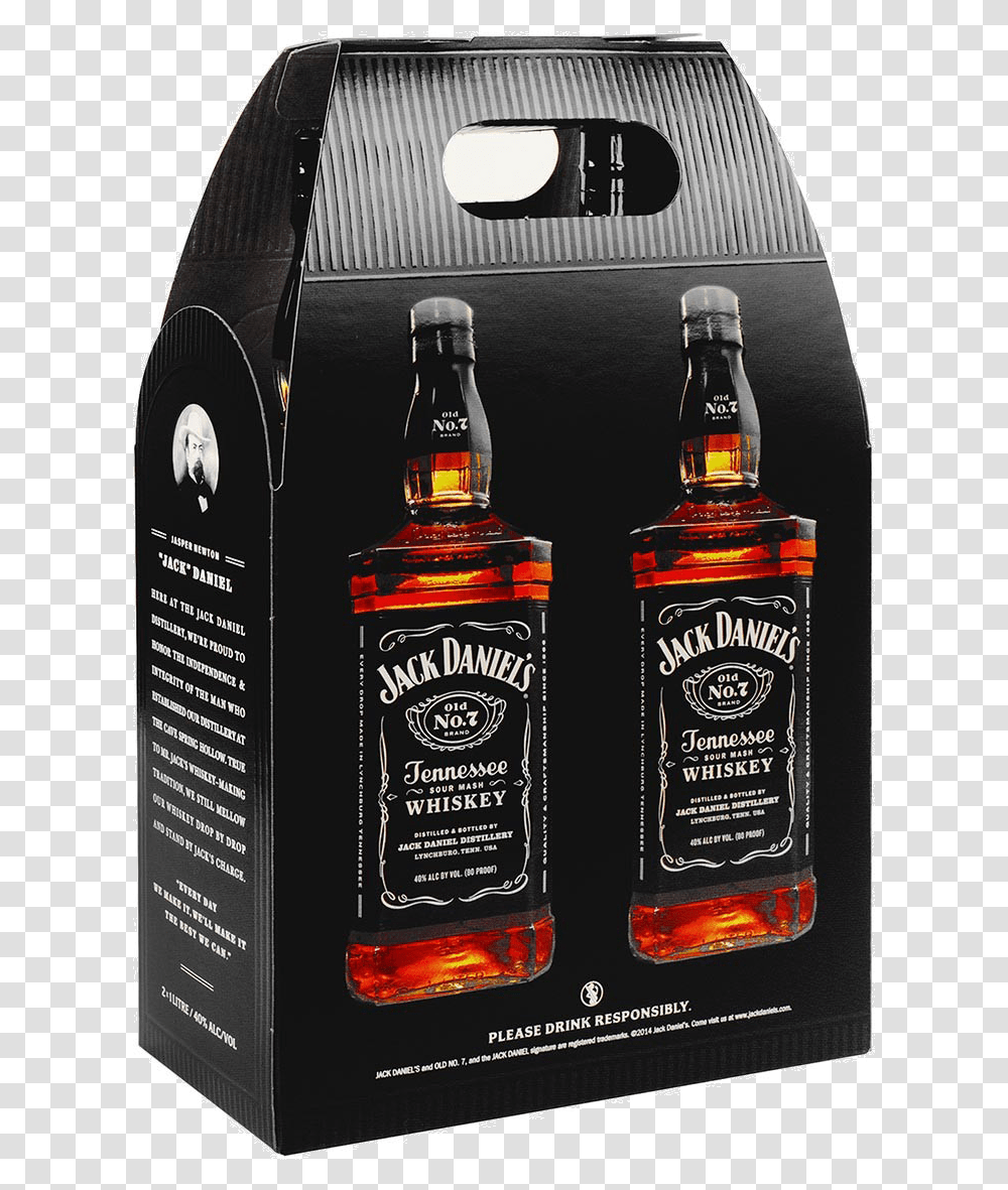 Jack Daniels Twin Pack, Liquor, Alcohol, Beverage, Drink Transparent Png