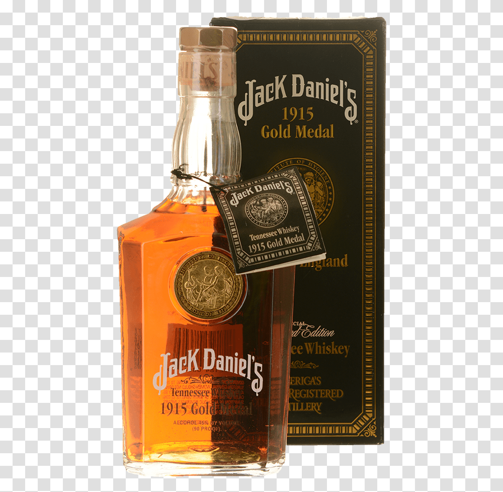 Jack Daniel's 1915 London England Gold Medal Tennessee Jack Daniels 1954 Gold Medal, Liquor, Alcohol, Beverage, Drink Transparent Png