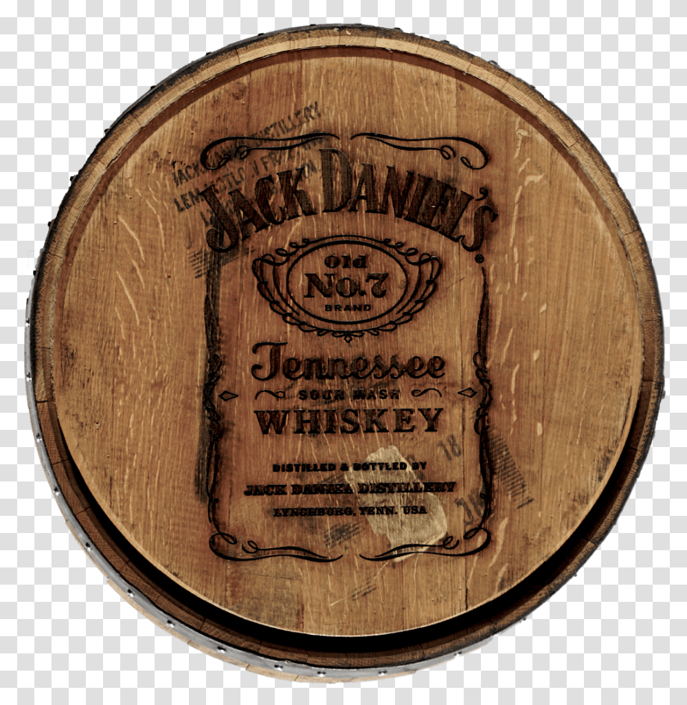 Jack Daniel's Barrel Head Engraving Circle, Keg, Clock Tower, Architecture, Building Transparent Png