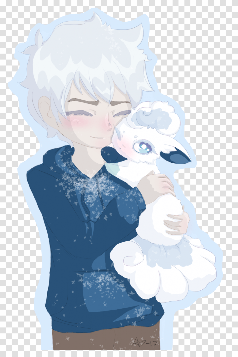 Jack Frost And Alola Vulpix By Amicyberspace Illustration, Person, Human, Comics Transparent Png
